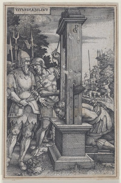 Tito Manlio, de Héroes Romanos de Georg Pencz