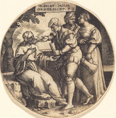 Dar de beber al sediento de Georg Pencz