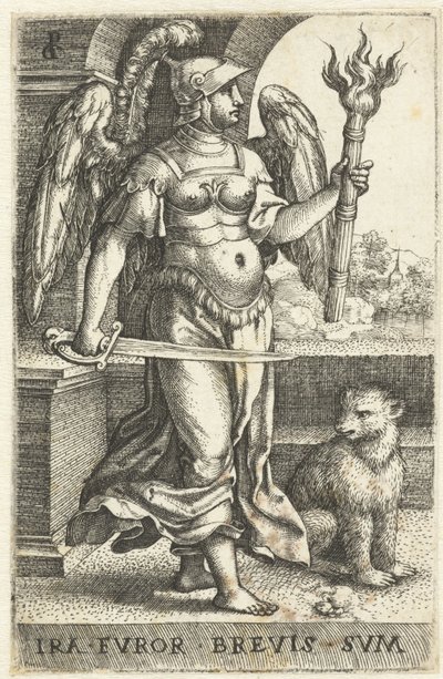 Ira (Ira)
Ira fvror brevis svm (título en el objeto)
Los siete pecados capitales (título de la serie) de Georg Pencz