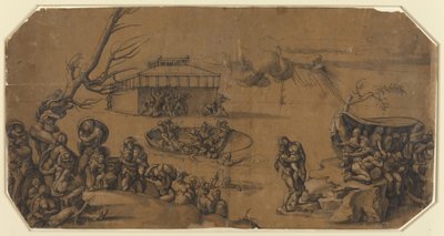 El Diluvio de Georg Pencz after Michelangelo