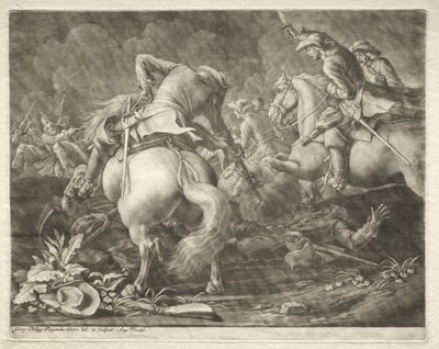 Skirmish between Prussian and Hungarian Hussars de Georg Philipp I Rugendas