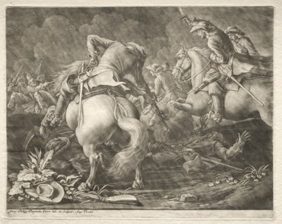 Escaramuza entre húsares prusianos y húngaros de Georg Philipp I Rugendas