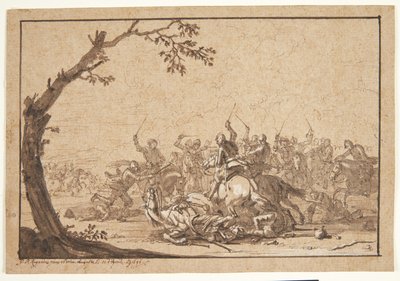 Combate de caballería de Georg Philipp Rugendas