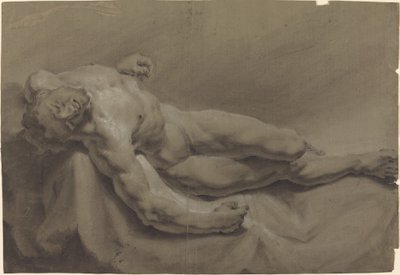 Un Desnudo Masculino Reclinado de Georg Raphael Donner