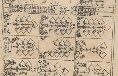 Hoja de Cartas de Juego de Georg Schachomair