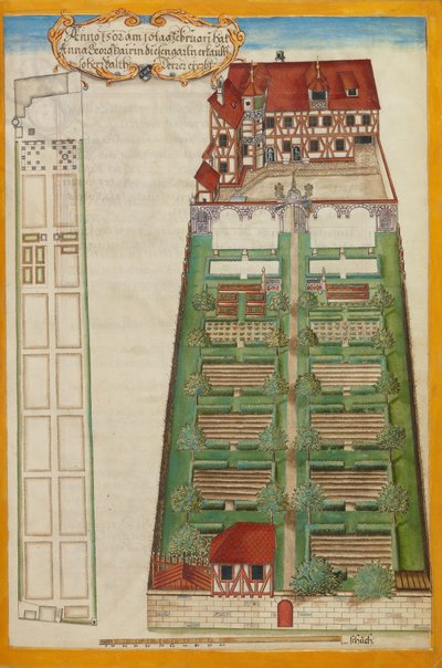 Residencia y jardín de Magdalene Pairin en Núremberg de Georg Strauch