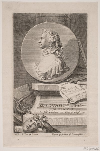 La actriz Anna Catharina von Passow de Georg Vilhelm Baurenfeind