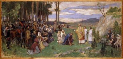 Ansgar predicando el cristianismo de Georg Vilhelm Pauli