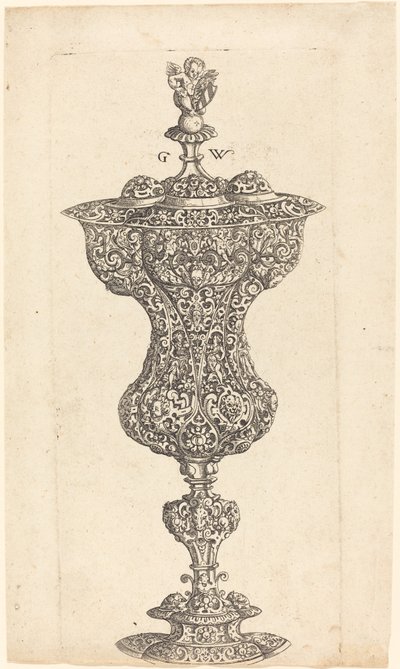 Copa con putto en la tapa de Georg Wechter I