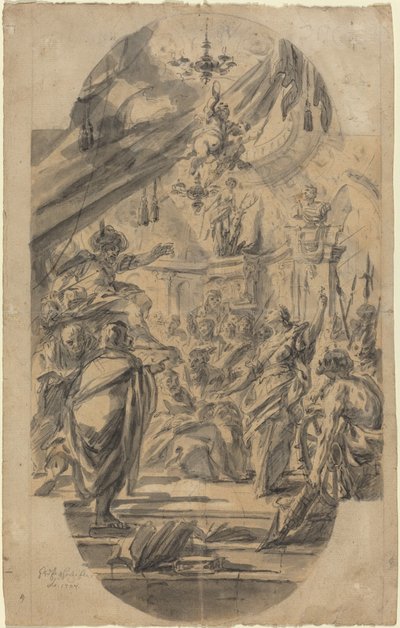 La disputa de Santa Catalina de Alejandría de Georg Wilhelm Neunhertz
