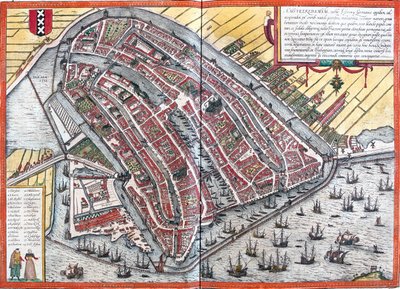 Amsterdam, Países Bajos de Georg and Hogenberg Franz (1535 90) Braun