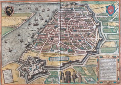 Amberes, Bélgica de Georg and Hogenberg Franz (1535 90) Braun