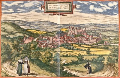 Blâmont, Francia de Georg and Hogenberg Franz (1535 90) Braun