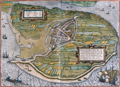 Brielle, Países Bajos de Georg and Hogenberg Franz (1535 90) Braun