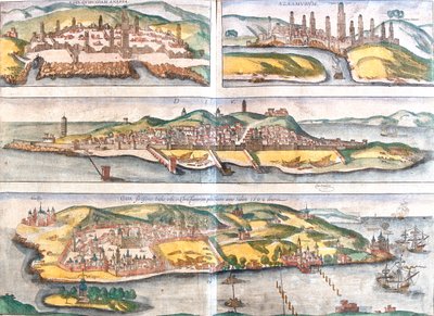 Casablanca, Azemmour, Diu, Goa, Marruecos, India de Georg and Hogenberg Franz (1535 90) Braun