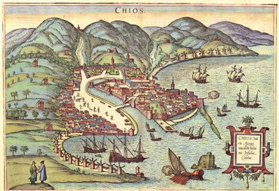 Quíos, Grecia de Georg and Hogenberg Franz (1535 90) Braun