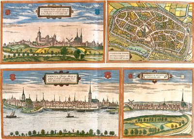 Cleves, Duisburg, Emmerich, Genappe, Alemania, Bélgica de Georg and Hogenberg Franz (1535 90) Braun