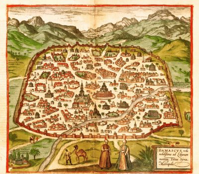 Damasco, Siria de Georg and Hogenberg Franz (1535 90) Braun