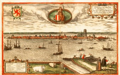 Dordrecht, Países Bajos de Georg and Hogenberg Franz (1535 90) Braun