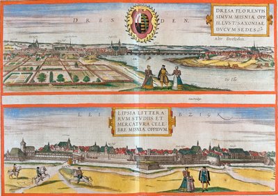 Dresde, Leipzig, Alemania de Georg and Hogenberg Franz (1535 90) Braun