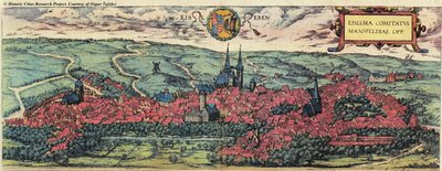 Eisleben en Sajonia de Georg and Hogenberg Franz (1535 90) Braun