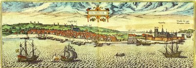Elsinore, Dinamarca de Georg and Hogenberg Franz (1535 90) Braun