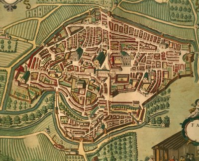 Fabriano de Civitates Orbis Terrarum por Georg Braun de Georg Braun and Hogenberg Franz