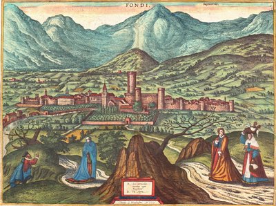 Fondi, Italia de Georg and Hogenberg Franz (1535 90) Braun
