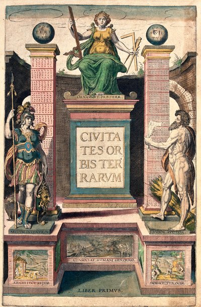 Portada del libro Civitates orbis terrarum de Braun y Hogenberg de Georg and Hogenberg Franz (1535 90) Braun