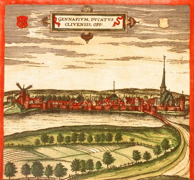 Gennep, Países Bajos de Georg and Hogenberg Franz (1535 90) Braun
