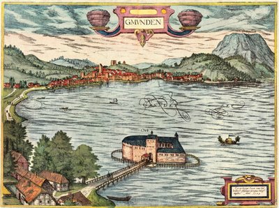 Gmunden, Austria de Georg and Hogenberg Franz (1535 90) Braun
