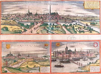 Groningen, Brouwershaven, Gorinchem, Países Bajos de Georg and Hogenberg Franz (1535 90) Braun