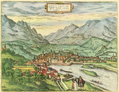 Innsbruck, Austria, Tirol de Georg and Hogenberg Franz (1535 90) Braun