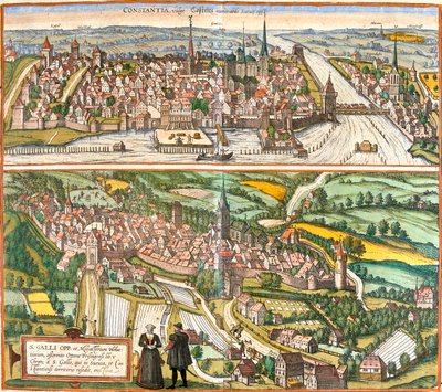 Constanza, St, Gallen, , Alemania, Suiza de Georg and Hogenberg Franz (1535 90) Braun