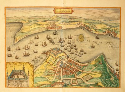 Kronborg de Civitates Orbis Terrarum de Georg Braun and Hogenberg Franz