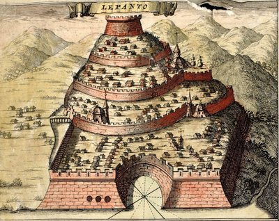 Lepanto, Grecia de Georg and Hogenberg Franz (1535 90) Braun