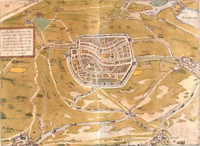 Leyden, Holanda de Georg and Hogenberg Franz (1535 90) Braun