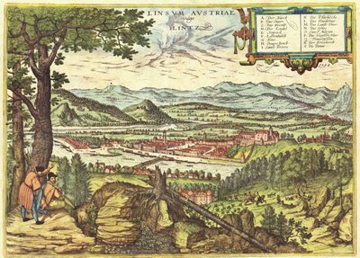 Linz, Austria de Georg and Hogenberg Franz (1535 90) Braun