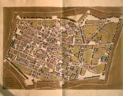 Lucca, de Civitates Orbis Terrarum de Georg Braun and Hogenberg Franz