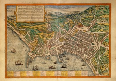 Mapa de Civitates Orbis Terrarum por Georg Braun de Georg Braun and Hogenberg Franz