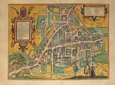 Mapa de Cambridge de Civitates Orbis Terrarum por Georg Braun de Georg Braun and Hogenberg Franz