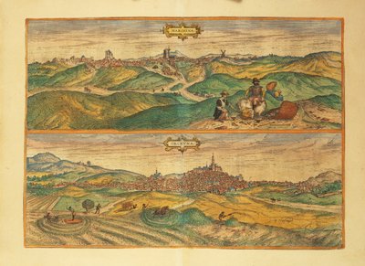 Mapa de Marchena y Osuna de Civitates Orbis Terrarum de Georg Braun and Hogenberg Franz