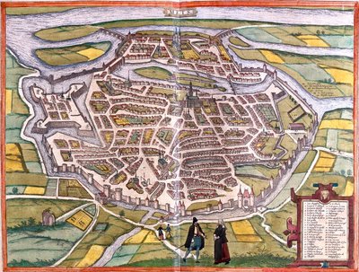 Metz, Francia de Georg and Hogenberg Franz (1535 90) Braun