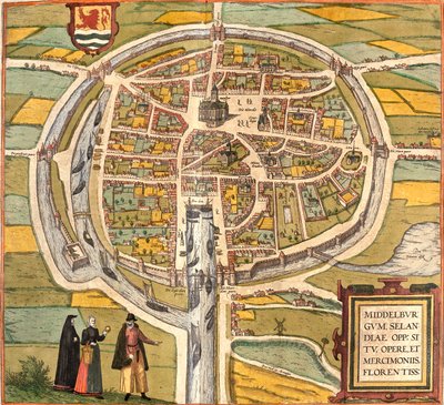 Middelburg, Países Bajos de Georg and Hogenberg Franz (1535 90) Braun