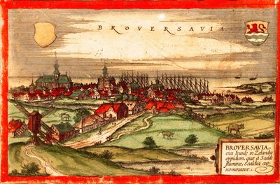Países Bajos, Zeeland, Brouvershaven de Georg and Hogenberg Franz (1535 90) Braun