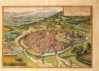 Novara del Civitates Orbis Terrarum de Georg Braun de Georg Braun and Hogenberg Franz
