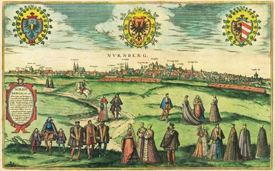 Nurnberg, Nuremberg, Alemania de Georg and Hogenberg Franz (1535 90) Braun