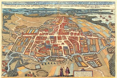 Odense, Dinamarca de Georg and Hogenberg Franz (1535 90) Braun