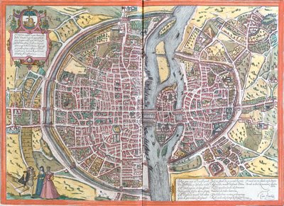 París, Francia de Georg and Hogenberg Franz (1535 90) Braun