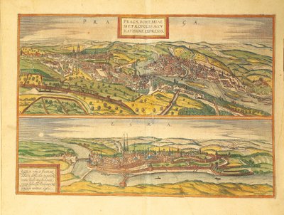 Praga y Cheb, Eger de Civitates Orbis Terrarum de Georg Braun and Hogenberg Franz